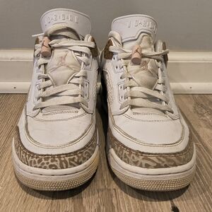 Air Jordan White and Brown Sneakers